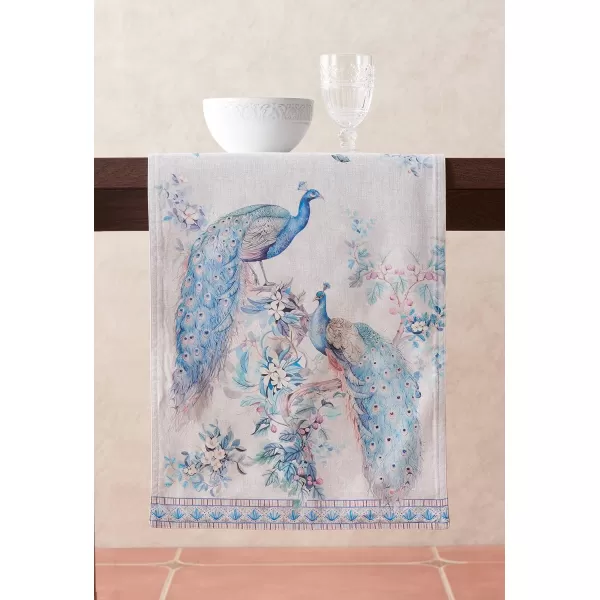 Maison d Hermine Table Cover 100 Combed Cotton Premium Decorative Tablecloth 70x108 Rectangle Tablecloths Washable for Dining Home Wedding Banquet Buffet  Pastries1450x108 Table Runner Peacock Utopia