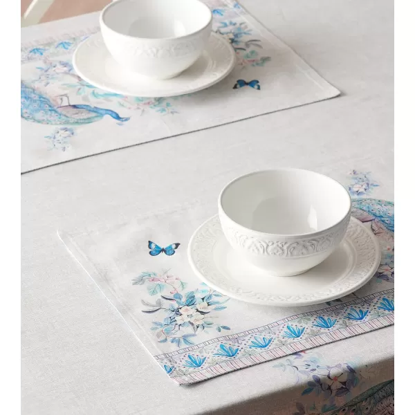 Maison d Hermine Table Cover 100 Combed Cotton Premium Decorative Tablecloth 70x108 Rectangle Tablecloths Washable for Dining Home Wedding Banquet Buffet  Pastries13x19 Placemats Peacock Utopia