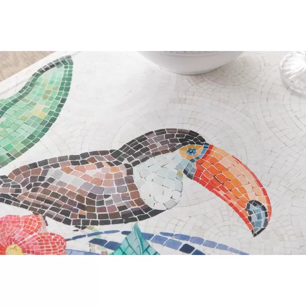 Maison d Hermine Table Cover 100 Combed Cotton Premium Decorative Tablecloth 70x108 Rectangle Tablecloths Washable for Dining Home Wedding Banquet Buffet  Pastries1450x108 Table Runner Mosaic