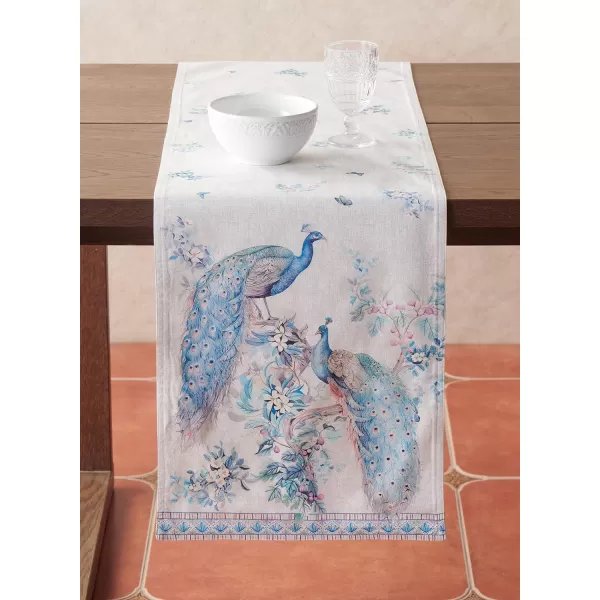 Maison d Hermine Table Cover 100 Combed Cotton Premium Decorative Tablecloth 70x108 Rectangle Tablecloths Washable for Dining Home Wedding Banquet Buffet  Pastries1450x72 Table Runner Peacock Utopia