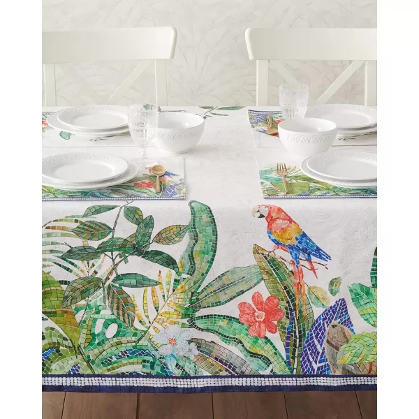 Maison d Hermine Table Cover 100 Combed Cotton Premium Decorative Tablecloth 70x108 Rectangle Tablecloths Washable for Dining Home Wedding Banquet Buffet  Pastries70x108 Table Cloth Mosaic