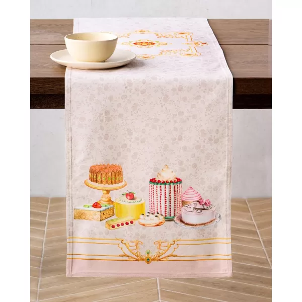 Maison d Hermine Table Cover 100 Combed Cotton Premium Decorative Tablecloth 70x108 Rectangle Tablecloths Washable for Dining Home Wedding Banquet Buffet  Pastries1450x72 Table Runner Pastries