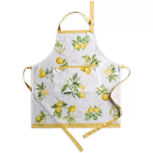 Maison d Hermine 100 Cotton Kitchen Apron with an Adjustable Neck with Long Ties for Women Men Chef04  Limoncello