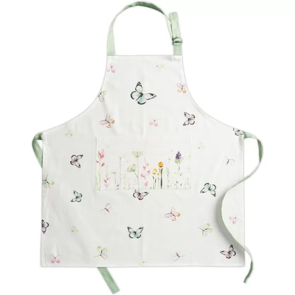 Maison d Hermine 100 Cotton Kitchen Apron with an Adjustable Neck with Long Ties for Women Men Chef08  Botanical Fresh