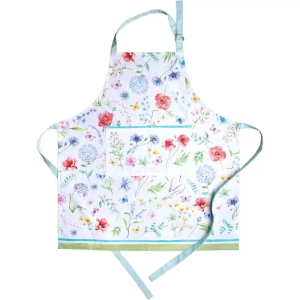 Maison d Hermine 100 Cotton Kitchen Apron with an Adjustable Neck with Long Ties for Women Men Chef19  Just Floral