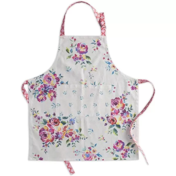 Maison d Hermine 100 Cotton Kitchen Apron with an Adjustable Neck with Long Ties for Women Men Chef27  Rose Garden