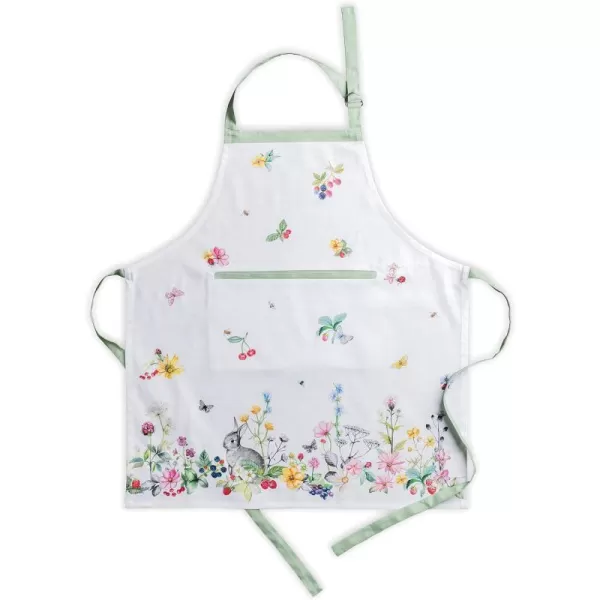 Maison d Hermine 100 Cotton Kitchen Apron with an Adjustable Neck with Long Ties for Women Men Chef28  Printemps