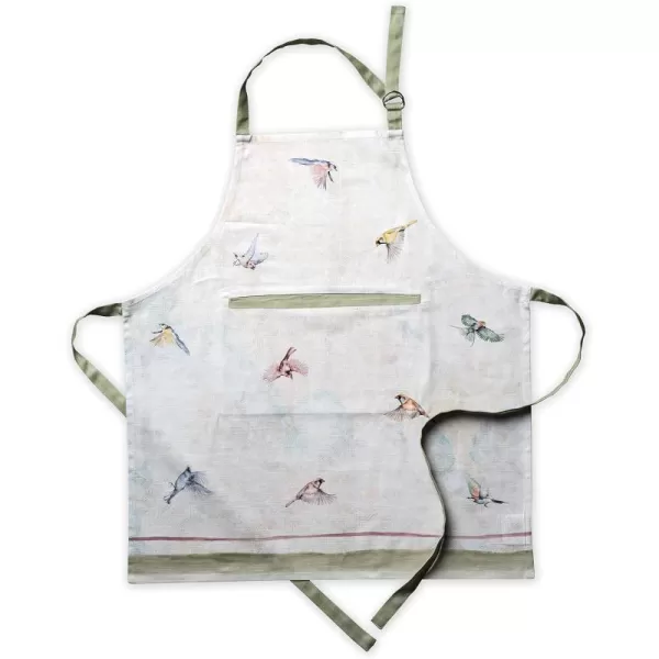 Maison d Hermine 100 Cotton Kitchen Apron with an Adjustable Neck with Long Ties for Women Men Chef31  Flying Birds