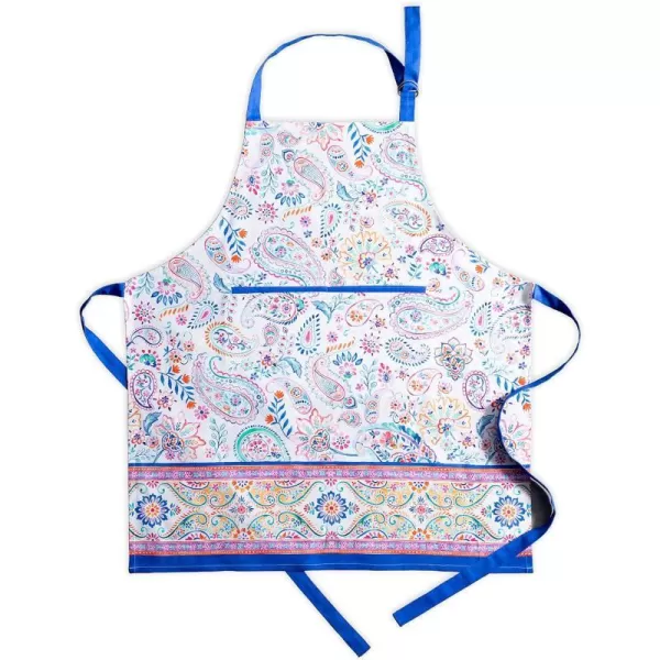 Maison d Hermine 100 Cotton Kitchen Apron with an Adjustable Neck with Long Ties for Women Men Chef38  Indian Floral