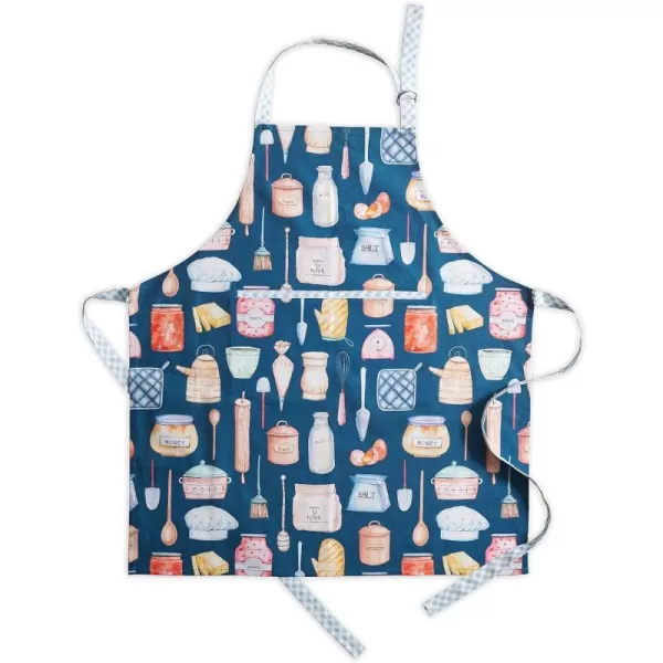 Maison d Hermine Apron 100 Cotton 1 Piece Adjustable Neck Strap Apron with Center Pocket for Home Kitchen  SpringSummer01  Lets Bake