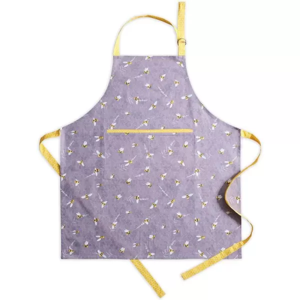 Maison d Hermine Apron 100 Cotton 1 Piece Adjustable Neck Strap Apron with Center Pocket for Home Kitchen  SpringSummer02  Bees Are Buzzing