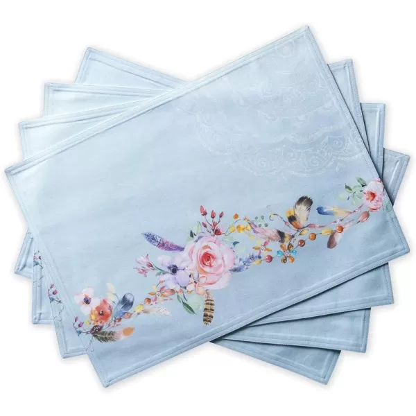 Maison d Hermine Cloth Placemats 100 Cotton Set of 4 Decorative Washable Table Placemat Dining Holidays Buffet Parties amp Wedding Use Summer Picnic  SpringSummer26  Ibiza Set of 4