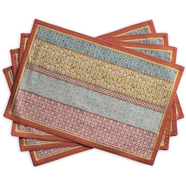 Maison d Hermine Cloth Placemats 100 Cotton Set of 4 Decorative Washable Table Placemat Dining Holidays Buffet Parties amp Wedding Use Summer Picnic  SpringSummer09  Provence Set of 4