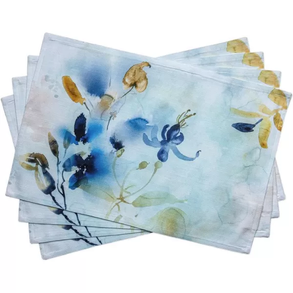 Maison d Hermine Cloth Placemats 100 Cotton Set of 4 Decorative Washable Table Placemat Dining Holidays Buffet Parties amp Wedding Use Summer Picnic  SpringSummer25  Lazy Summer Days Set of 4