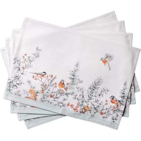 Maison d Hermine Dish Cloth 100 Cotton Set of 3 Quick Drying Dish Towels for Gifts Dining Kitchen Parties amp Tea Versailles  ThanksgivingChristmas13x19 Placemats Set of 4 23  Whitish Shabby Chique