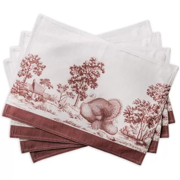 Maison d Hermine Dish Cloth 100 Cotton Set of 3 Quick Drying Dish Towels for Gifts Dining Kitchen Parties amp Tea Versailles  ThanksgivingChristmas13x19 Placemats Set of 4 36  Holy Jouy  Brown