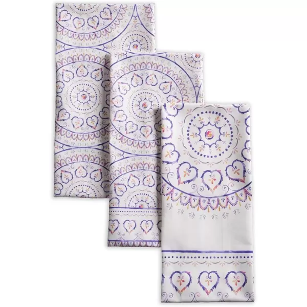 Maison d Hermine Dish Cloth 100 Cotton Set of 3 Quick Drying Dish Towels for Gifts Restaurant Dining Kitchen Parties amp Tea Citrus  SpringSummer51  Mandala Pack of 3