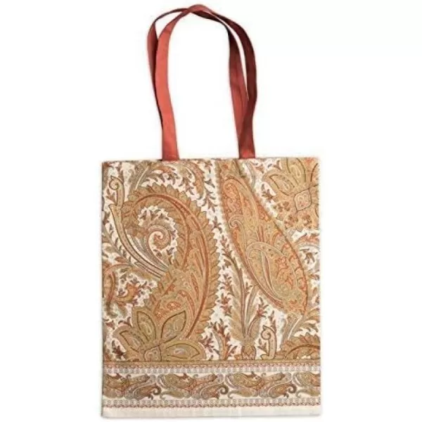 Maison d Hermine Grocery Bag 100 Cotton Reusable Tote Bag for Work Beach Travel Shopping Lunch Perfect for Gifts Men Women Faience04  Kashmir Paisley