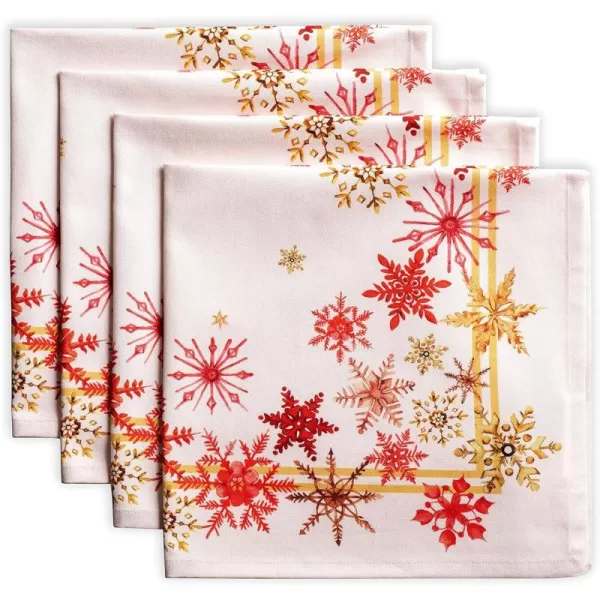 Maison d Hermine Napkin 100 Cotton 20 Inch x 20 Inch Set of 4 Dinner Napkins Decorative Washable Cloth Napkin for Gifts Dining Buffet Party Christmas TraditionThanksgivingChristmas30  Crystal Star