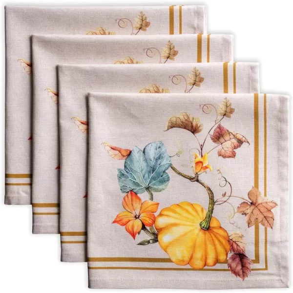 Maison d Hermine Napkin 100 Cotton 20 Inch x 20 Inch Set of 4 Dinner Napkins Decorative Washable Cloth Napkin for Gifts Dining Buffet Party Christmas TraditionThanksgivingChristmas25  Potiron