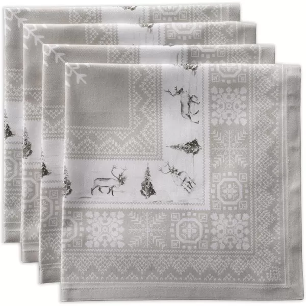 Maison d Hermine Napkin 100 Cotton 20 Inch x 20 Inch Set of 4 Dinner Napkins Decorative Washable Cloth Napkin for Gifts Dining Buffet Party Christmas TraditionThanksgivingChristmas18  Cozy Christmas