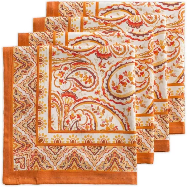 Maison d Hermine Napkin 100 Cotton 20 Inch x 20 Inch Set of 4 Dinner Napkins Decorative Washable Cloth Napkin for Gifts Dining Buffet Party Christmas TraditionThanksgivingChristmas06  Palatial Paisley