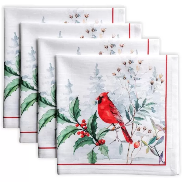 Maison d Hermine Napkin 100 Cotton 20 Inch x 20 Inch Set of 4 Dinner Napkins Decorative Washable Cloth Napkin for Gifts Dining Buffet Party Christmas TraditionThanksgivingChristmas15  Morzine