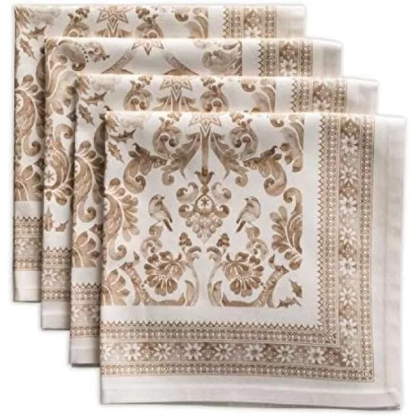 Maison d Hermine Napkin 100 Cotton 20 Inch x 20 Inch Set of 4 Dinner Napkins Decorative Washable Cloth Napkin for Gifts Dining Buffet Party Christmas TraditionThanksgivingChristmas01  Allure