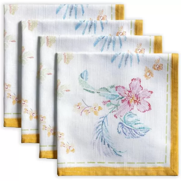 Maison d Hermine Napkins 20x20 100 Cotton Decorative Washable Table Cloth Napkin for Gifts Kitchen Party Wedding Restaurant amp Camping Indian Floral  SpringSummer Set of 426  Paradise Island 20x20