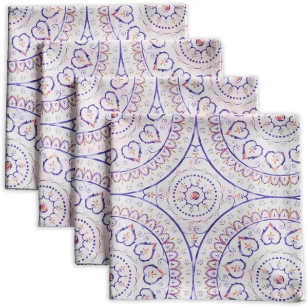 Maison d Hermine Napkins 20x20 100 Cotton Decorative Washable Table Cloth Napkin for Gifts Kitchen Party Wedding Restaurant amp Camping Indian Floral  SpringSummer Set of 443  Mandala 20x20