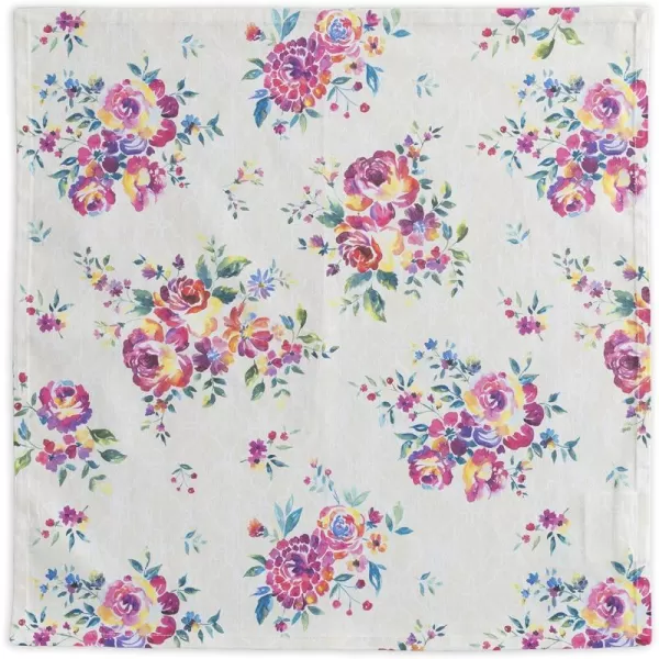 Maison d Hermine Napkins 20x20 100 Cotton Decorative Washable Table Cloth Napkin for Gifts Kitchen Party Wedding Restaurant amp Camping Indian Floral  SpringSummer Set of 441  Rose Garden 20x20