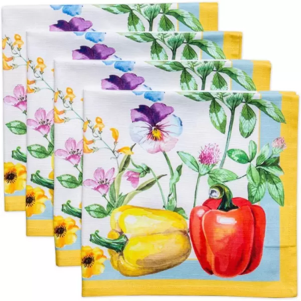 Maison d Hermine Napkins 20x20 100 Cotton Decorative Washable Table Cloth Napkin for Gifts Kitchen Party Wedding Restaurant amp Camping Indian Floral  SpringSummer Set of 440  Giverny 20x20