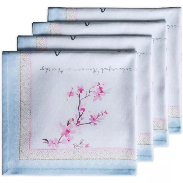 Maison d Hermine Napkins 20x20 100 Cotton Decorative Washable Table Cloth Napkin for Gifts Kitchen Party Wedding Restaurant amp Camping Indian Floral  SpringSummer Set of 416  Blossoms in Spring 20x20