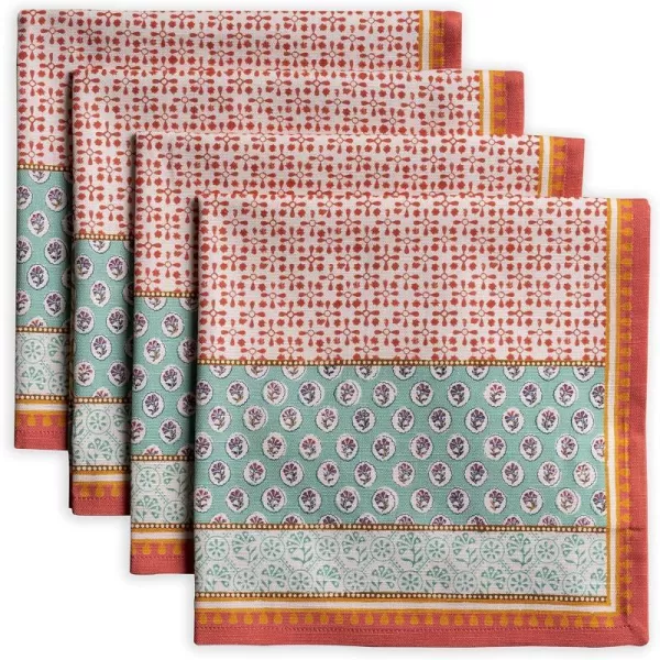 Maison d Hermine Napkins 20x20 100 Cotton Decorative Washable Table Cloth Napkin for Gifts Kitchen Party Wedding Restaurant amp Camping Indian Floral  SpringSummer Set of 407  Provence 20x20