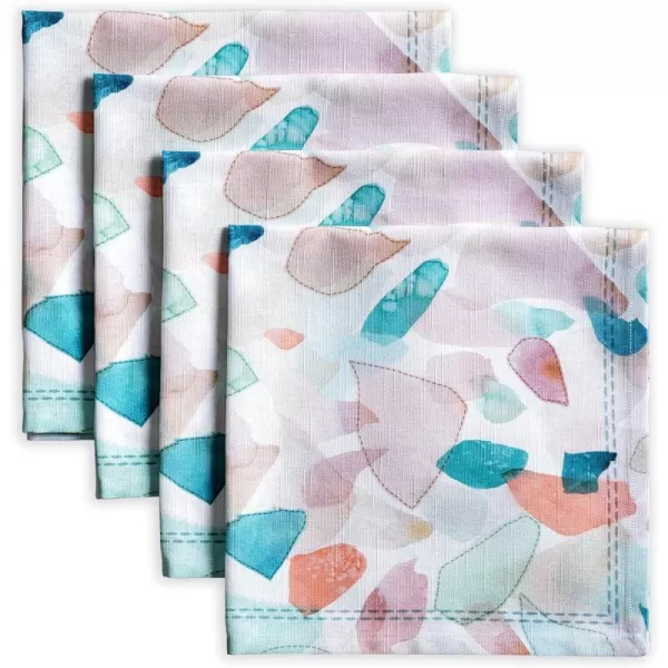 Maison d Hermine Napkins 20x20 100 Cotton Decorative Washable Table Cloth Napkin for Gifts Kitchen Party Wedding Restaurant amp Camping Indian Floral  SpringSummer Set of 446  Summer Picnic 20x20