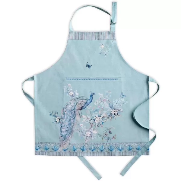 Maison d Hermine Premium 100 Combed Cotton Kitchen Apron with an Adjustable Neck with Long Ties for Women Men ChefPeacock Uthopia  Pastel Turquoise