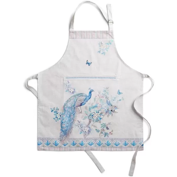 Maison d Hermine Premium 100 Combed Cotton Kitchen Apron with an Adjustable Neck with Long Ties for Women Men ChefPeacock Utopia