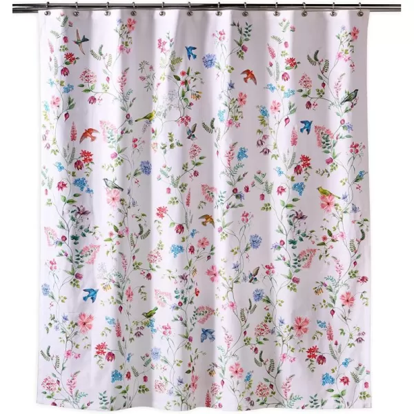 Maison d Hermine Shower Curtain 100 Cotton One Panel 70x72 Darkening Bath Shower Curtains Easy Hanging with 12 Button Holes for Bathrooms Tropiques02  Neo Ipomee