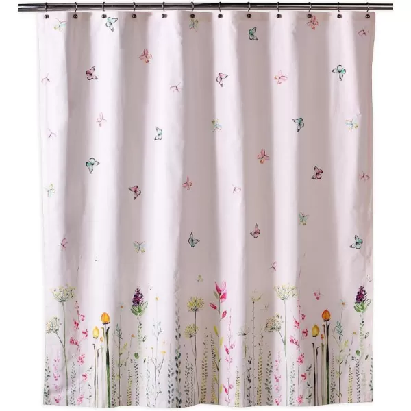 Maison d Hermine Shower Curtain 100 Cotton One Panel 70x72 Darkening Bath Shower Curtains Easy Hanging with 12 Button Holes for Bathrooms Tropiques12  Botanical Fresh
