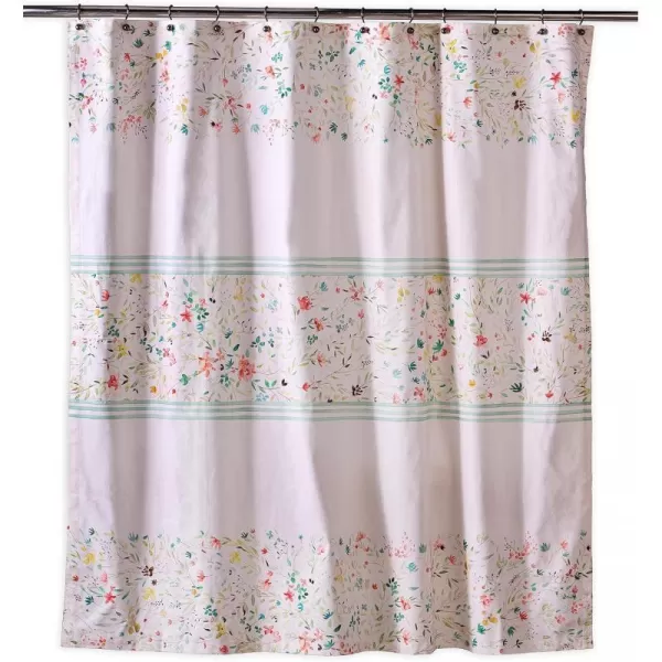 Maison d Hermine Shower Curtain 100 Cotton One Panel 70x72 Darkening Bath Shower Curtains Easy Hanging with 12 Button Holes for Bathrooms Tropiques13  Colmar
