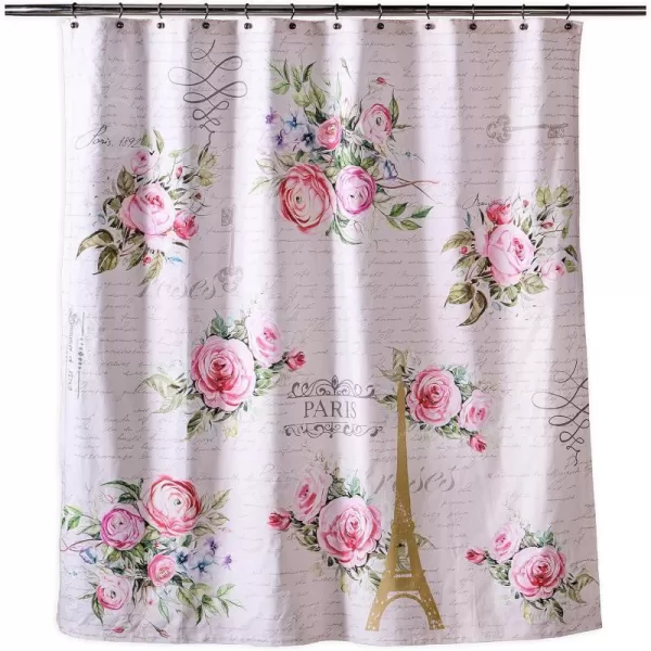 Maison d Hermine Shower Curtain 100 Cotton One Panel 70x72 Darkening Bath Shower Curtains Easy Hanging with 12 Button Holes for Bathrooms Tropiques21  Champ De Mars