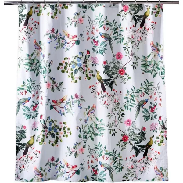 Maison d Hermine Shower Curtain 100 Cotton One Panel 70x72 Darkening Bath Shower Curtains Easy Hanging with 12 Button Holes for Bathrooms TropiquesEden