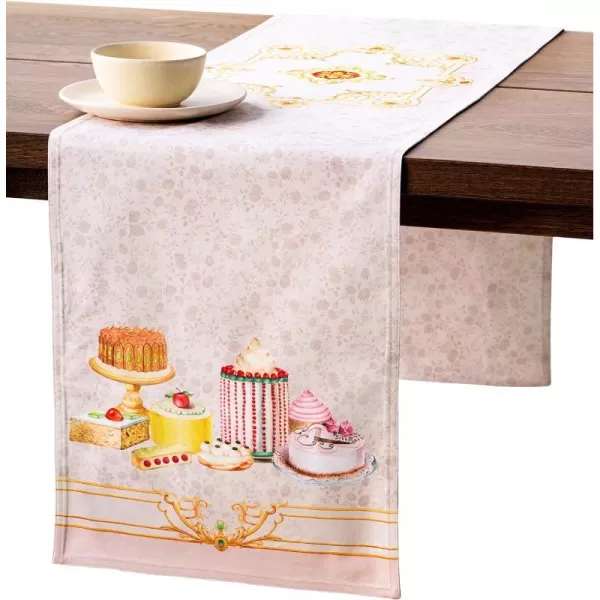 Maison d Hermine Table Cover 100 Combed Cotton Premium Decorative Tablecloth 70x108 Rectangle Tablecloths Washable for Dining Home Wedding Banquet Buffet  Pastries1450x72 Table Runner Pastries