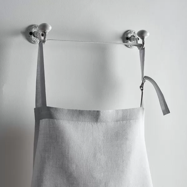 Maison d Hermine 100 Linen Kitchen Apron with an Adjustable Neck with Long Ties for Women Men ChefAvignon  Micro Chip