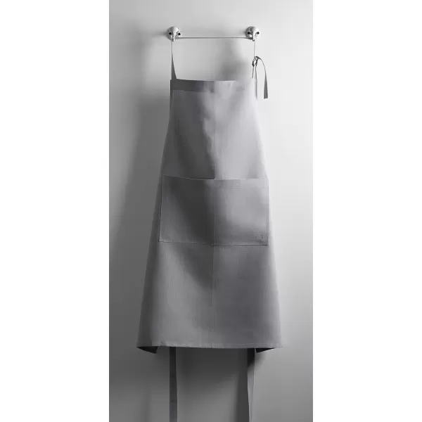 Maison d Hermine 100 Linen Kitchen Apron with an Adjustable Neck with Long Ties for Women Men ChefAvignon  Silver Sconce