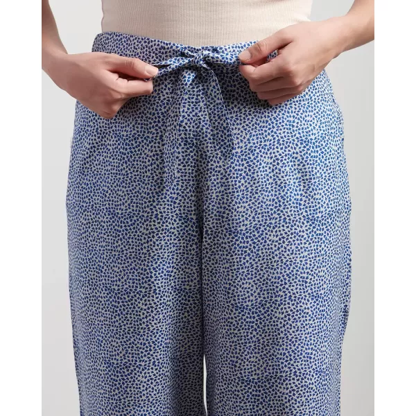 Maison d Hermine 100 Viscose Pants Skirts Shorts High Waist Loungewear for WomenPants Fleur  Blue