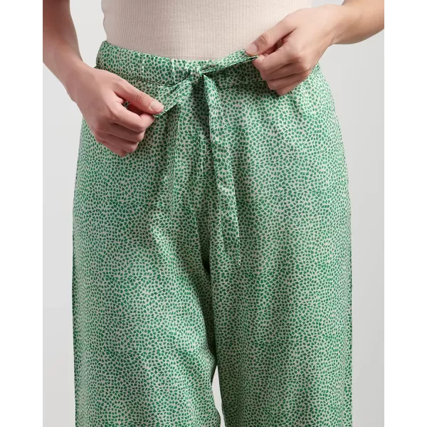 Maison d Hermine 100 Viscose Pants Skirts Shorts High Waist Loungewear for WomenPants Fleur  Green