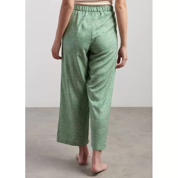 Maison d Hermine 100 Viscose Pants Skirts Shorts High Waist Loungewear for WomenPants Fleur  Green