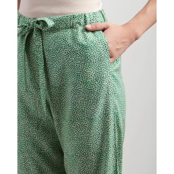 Maison d Hermine 100 Viscose Pants Skirts Shorts High Waist Loungewear for WomenPants Fleur  Green