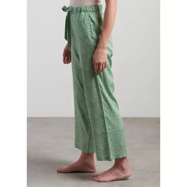 Maison d Hermine 100 Viscose Pants Skirts Shorts High Waist Loungewear for WomenPants Fleur  Green